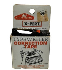 Vintage 1966 Advertising Carter's X-Pert Black Typewriter Ribbon Box-Used thumbnail