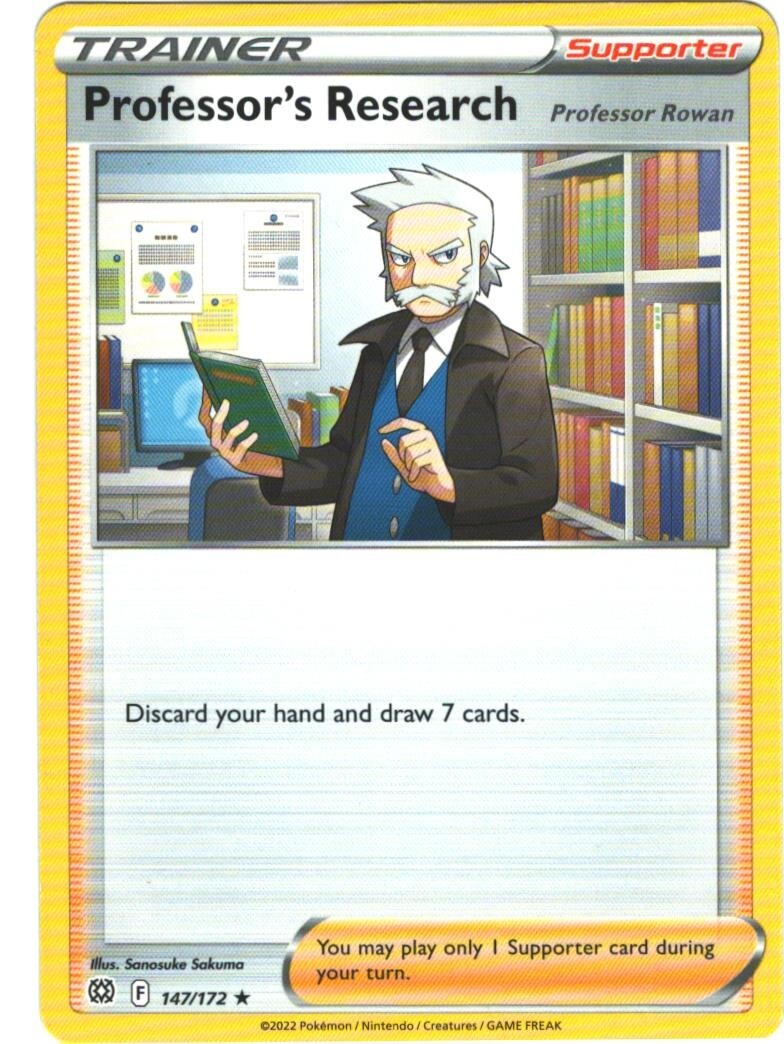 Professor's Research Rowan 147/172 Brilliant Stars Regular Rare Pokemon Card TCG
