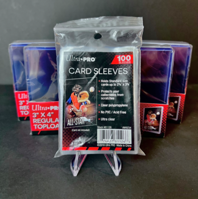 card guard penny sleeves CardGuard Premium Clear Sleeves, 100ct Standard Size for Pokmon, Sports Cards, Baseball, Football, and Collectible Trading Cards Acid-Free, PVC-Free, Durable Protection, Red : Toys & Games clear card sleeves provide safe storage and display for your favorite cards 100 ULTRA PRO 3 X