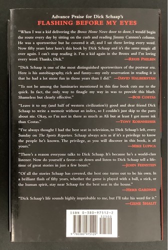 Dick Schaap Signed Book Flashing Before My Eyes HCB Boxing Auto Muhammad Ali TPG - Picture 3 of 4