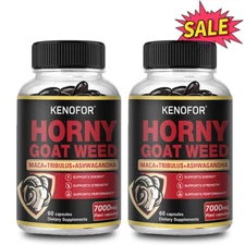 Premium Horny Goat Weed with Maca Root Sexual Enhancer for Men & Women 60Caps*2