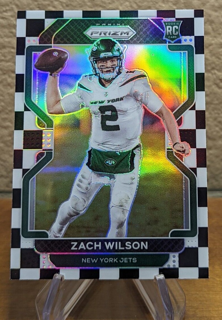 2021 Panini Prizm Zach Wilson RC Black and White Checker Board SSP Jets 🔥📈 332