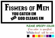 FISHERS OF MEN Vinyl Decal Sticker Car Window Bumper Wall Laptop 7"