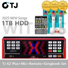 TJ Taijin Media K2 Plus Karaoke Machine System 1TB TMW 100W Mic Remote SongBook