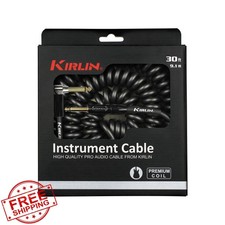 Kirlin 20ft Coil Cable, 22 gauge, Metallic Black