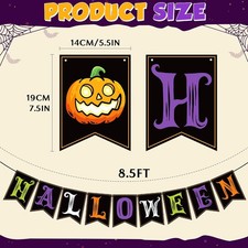 Halloween Decorations, Happy Halloween Banner, Indoor Outdoor Party Garland, T