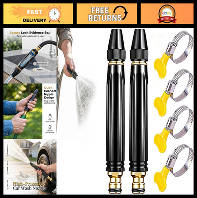 #ad High Pressure Car Wash Water Gun Set with Booster Nozzle amp; Hose 2PCS for Cars $19.99