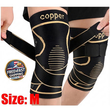 Knee Brace Support Sleeve for Arthritic Knee Pain Running Workout 2 Pack- Medium