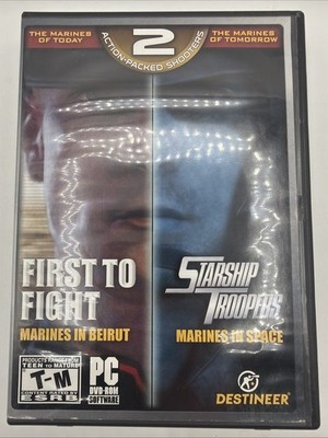 First To Fight Starship Troopers PC DVD ROM 2007 Marines In Beirut Marines In Sp