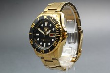 Vintage [N NEUWERTIG] Seiko 5 Sports 7S36-03C0 SNZF22J schwarzes Zifferblatt ...