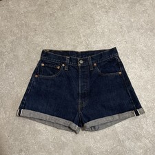 Vintage 70  s Levi  s 501 Selvedge Cut Off Jean Shorts 6 Button Redline Womens 29