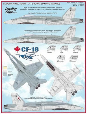 LED72024 Leading Edge Models 1:72 Canadian Armed Forces CF-18 Hornet Markings - Image 1 of 4