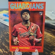 2025 Topps Archives Angel Martinez Red Hot Foilboard RC /50 #81 Guardians SP