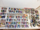 VINTAGE HASBRO GI JOE MASSIVE 120+ FIGURES FILE CARDS & PARTS LOT AS-IS - #OS