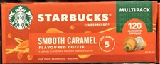 Starbucks Nespresso Smooth Caramel Flavoured Coffee Pods Capsules 120 Pods