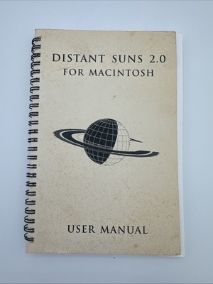 Virtual Reality Lab. Inc. Distant Suns 2.0 For Macintosh User Manual 1992-93 