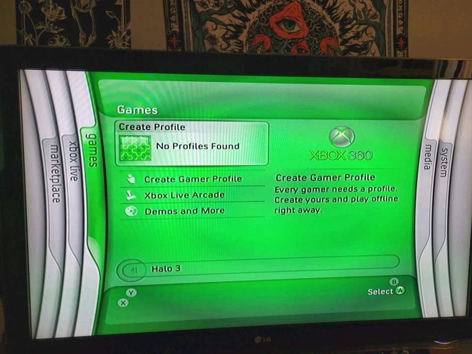 Microsoft Xbox 360 White Blades Dashboard Console W/ Controller & Cords - Image 2 of 4