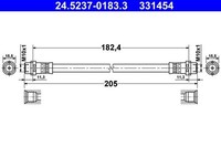 Ate Bremsschlauch 24.5237-0183.3 FüR Audi Vw Skoda