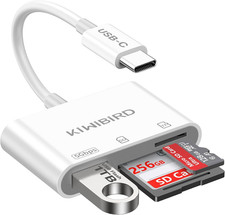 Kiwibird SD Card Reader USBC, USB C Memory Card Reader, Micro SD to Type C 