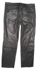 STARK: MODEKA Herren- LEDERJEANS / Biker- Lederhose in schwarz ca. W38-39 / L31