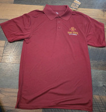 Rivalry Threads Iowa State Cyclones Red Short Sleeve Polo Shirt Size S