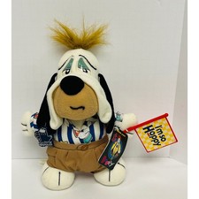 Vintage 1990 Applause Droopy Dog Plush I'm So Happy Flag 10" Stuffed Toy 29534