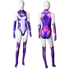 Teen Titans Superhero Starfire Koriand'r Jumpsuit Cosplay Costume Zentai Outfit