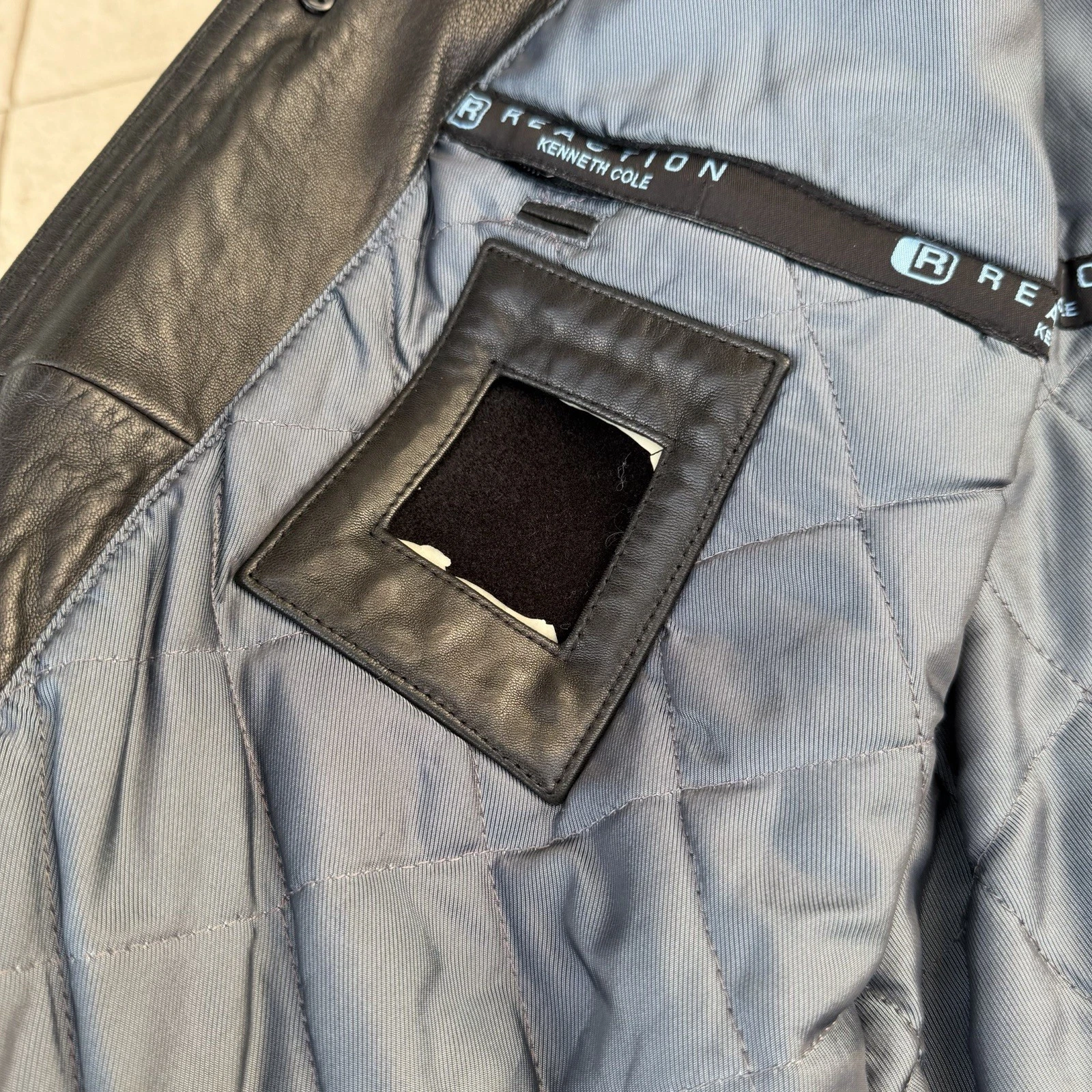 Kenneth Cole Reaction Mens Genuine Leather Jacket Sz.Medium Classic 3 Button image 7