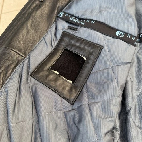Kenneth Cole Reaction Mens Genuine Leather Jacket Sz.Medium Classic 3 Button image 7