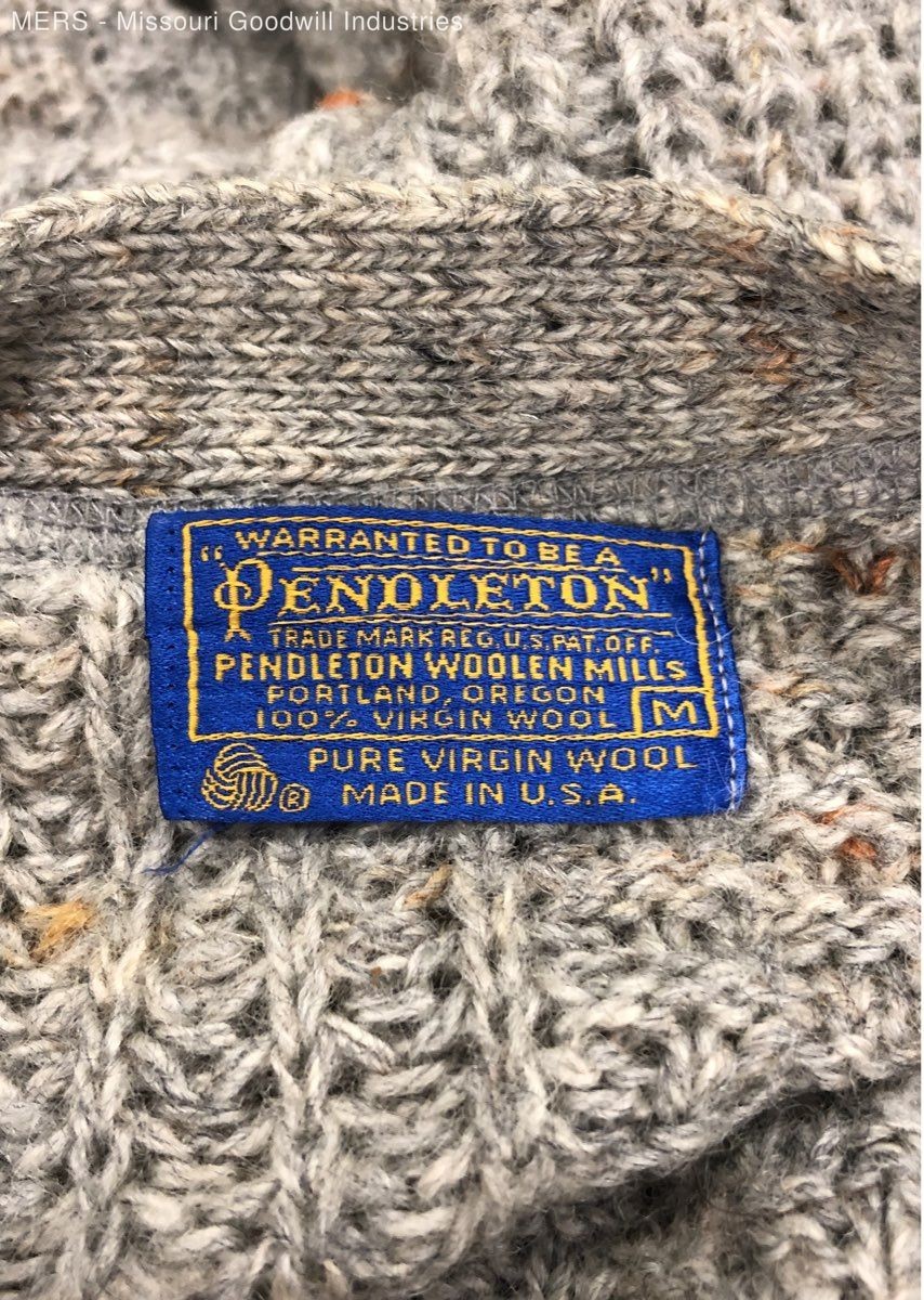 Pendleton Women's Grey Solid Virgin Wool Cardigan… - image 3