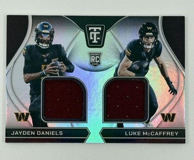 2024 Totally Certified Jayden Daniels Luke McCaffrey Rookie Dual Swatch RDS-WAS