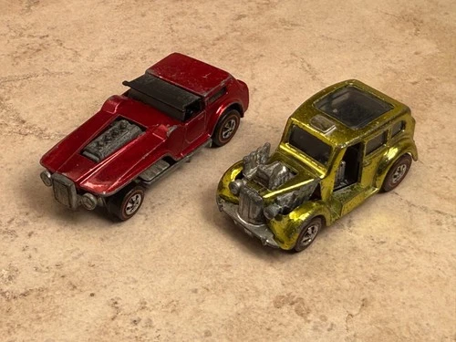 Original Hot Wheels Redline Pair - The Hood, Cockney Cab! - Free Shipping!!
