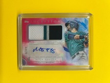2019 Topps Inception – Autograph Patch Card Mitch Haniger #IAP-MH Magenta /75
