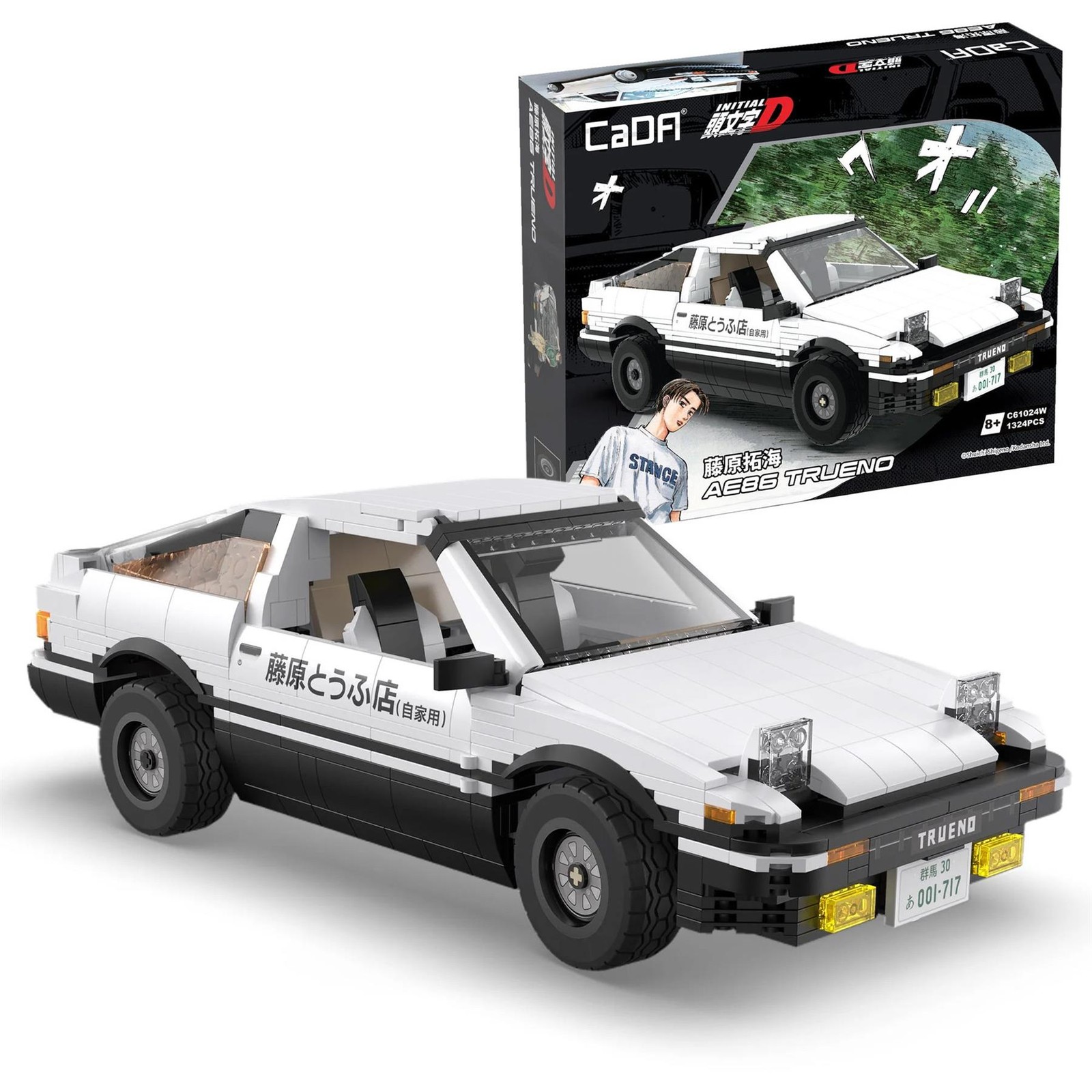 CaDa 61024W Initial D Toyota Trueno AE86 - 1324 pcs Brick Kit 1:12 Scale