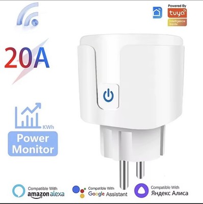 3 PACK TUYA WLAN Smart Plug 20A EU   Energieüberwachung | Alexa & Google Home
