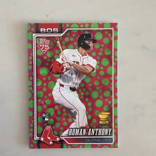 2026 Topps Series 1 - Roman Anthony #189 (RC) Green/Pink Polka Dots SP - Red Sox