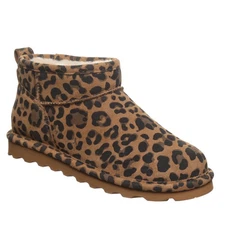 Bearpaw Shorty Exotic Womens Ankle Boots - 2861w Tobacco Leopard - 12 Medium