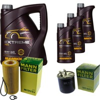 Inspektionspaket 8L Mannol 5W-40 FüR Mercedes S211 E 320 T CDI W211 W220 S