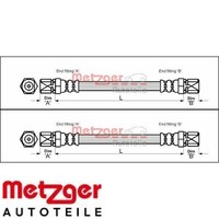 2X Bremsschlauch Metzger 4111677 2 BremsschläUche Rechts Links Vorne FüR Opel