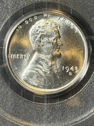 1943-D Steel Cent MS 66  Flashy Wheatback Penny PCGS 71694272 Older Holder!