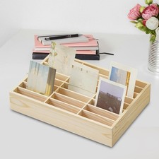 Wooden Cell Phones Storage Box Desktop Organizer for Classroom Temporary