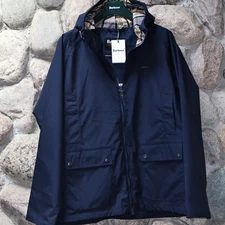 Barbour Domus Waterproof Hooded Jacket Navy Blue MWB1003NY73 New XX-Large XXL