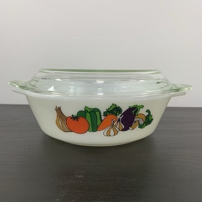 Vintage JAJ Pyrex England Auflaufform 509 Garten Gemüse Kent Markt Garten