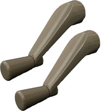 2-Pack Window Crank Handles   3/8 Spline, Stone Color, Fits Andersen Casement