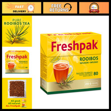 Pure Rooibos Tea 80 Tagless Bags - Caffeine-Free Herbal Tea Pack of 4 