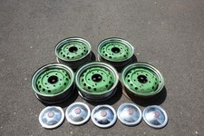 Mg Mgtd Steel Wheel Set With Trim Rings And Hub Caps