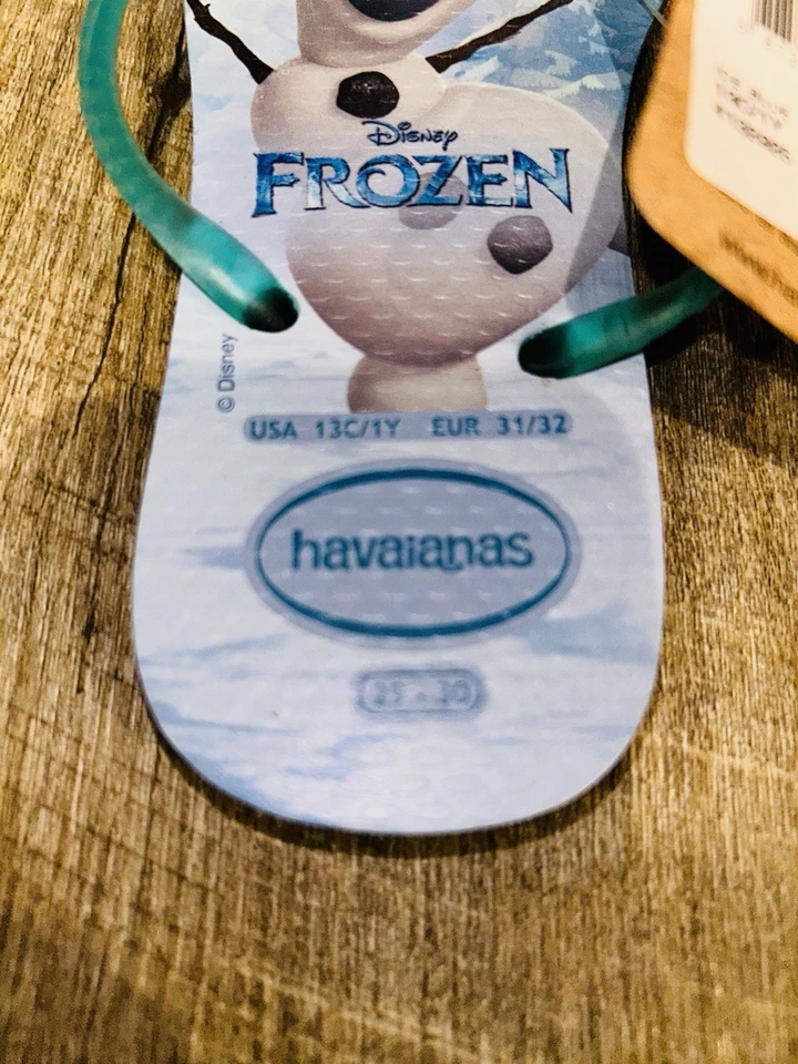 Chanclas Havaianas Disney Frozen (azul hielo) niños talla EE. UU. 13C/1Y **NUEVAS CON ETIQUETAS** Foto 2 de 4
