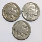 3 Buffalo Nickels Worn Dates Tough Coins Indian Head Nickel