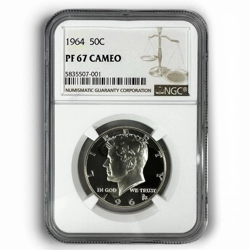 1964 50c Proof Kennedy Silver Half Dollar - NGC PF67. NA-04