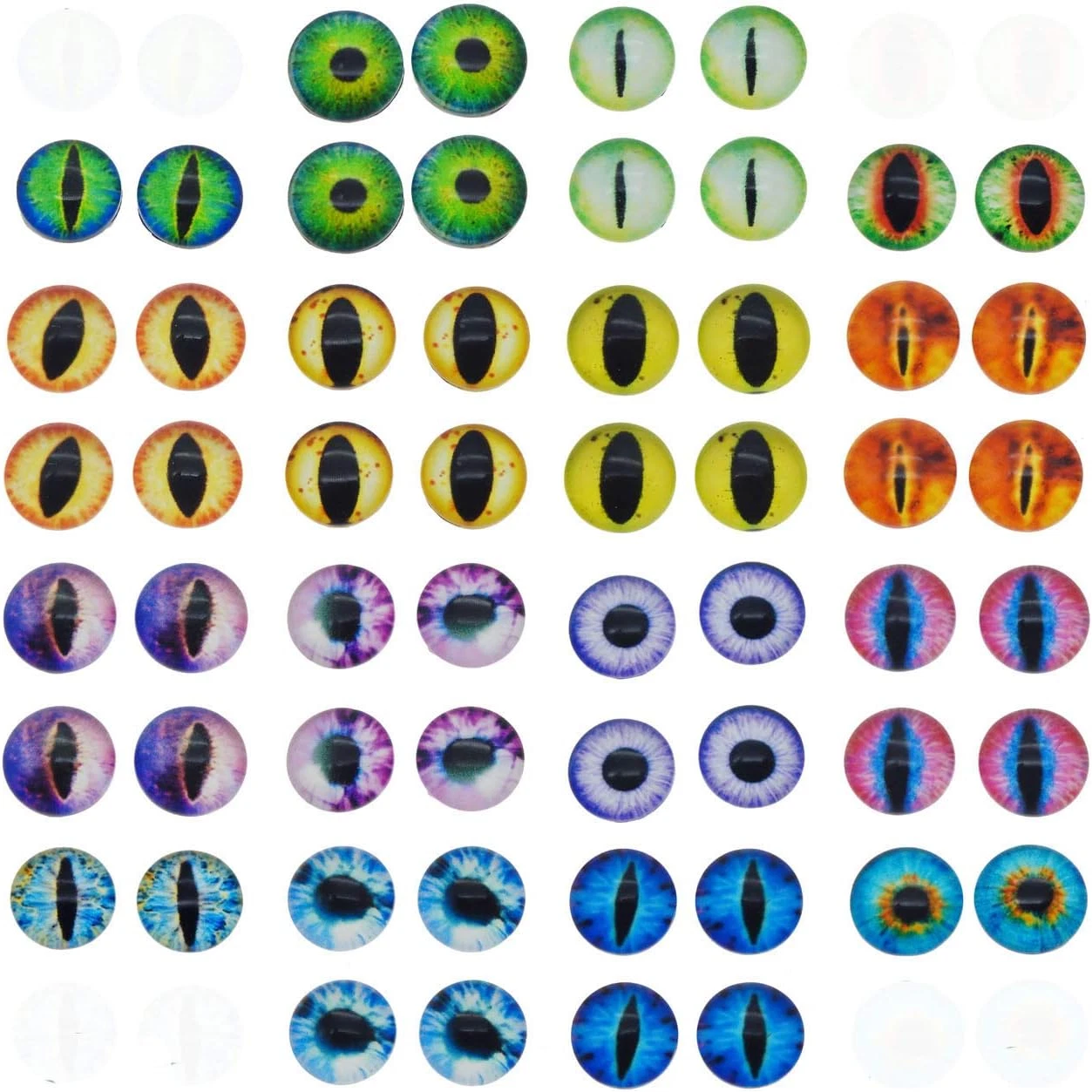 20pcs Mixed Style Dragon Eyes Glass Cabochon Dome for Adult Crafts Making Jewelr - product detail image 3